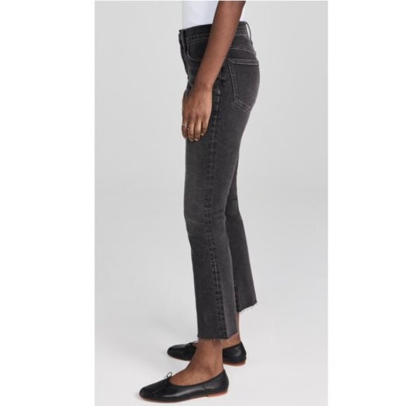 [NWT] Madewell - Kick Out Crop Jeans Washed Black: Raw Hem Editn NO640Size 27